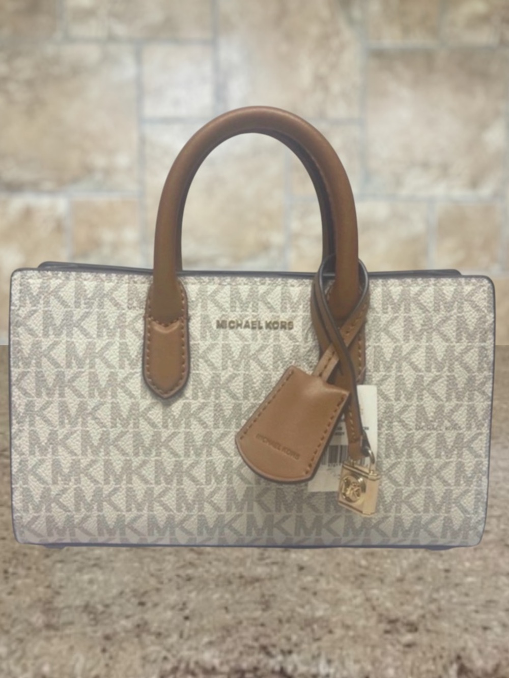 Michael Kors Scarlett XS Vanilla Signature Logo Crossbody Bag